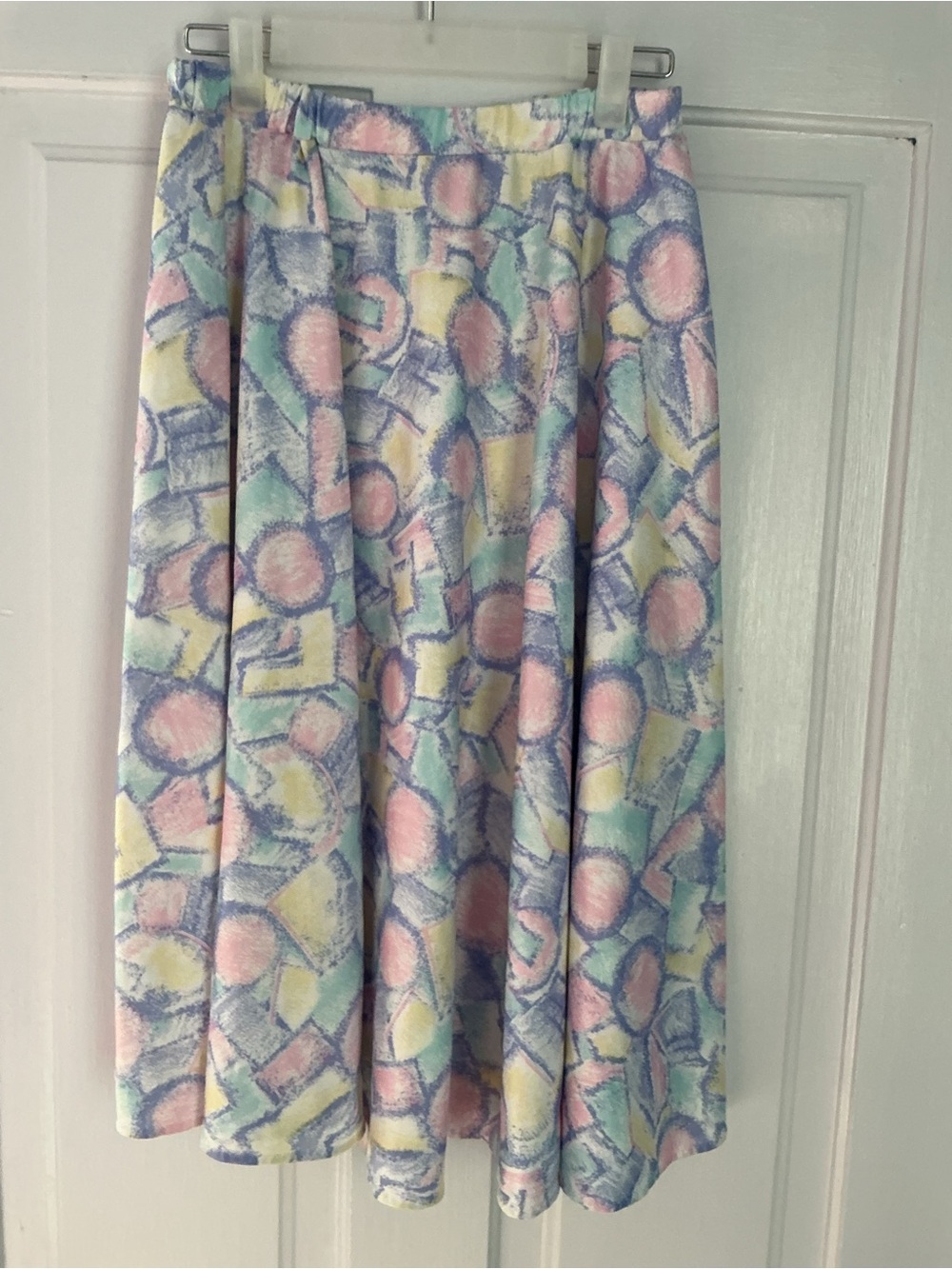 Vintage Pastel Geometric A-Line Skirt - Lana D NewYork